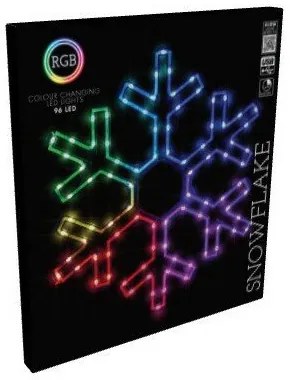 Decorațiune luminoasă de Crăciun RGB cu LED Colouring snowflake 90 LED, 50 x 43 cm