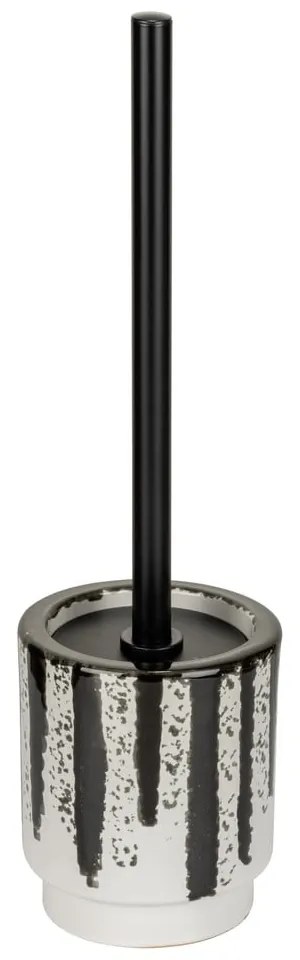 Perie de WC alb-negru din ceramică Subiza – Wenko