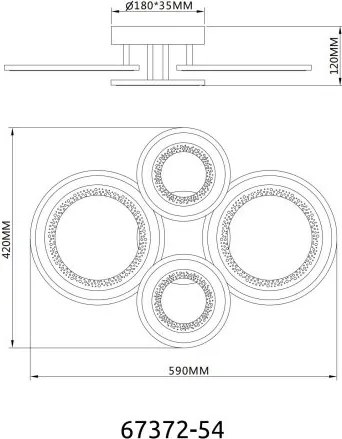 Plafoniera LED CCT design circular ANTHONY