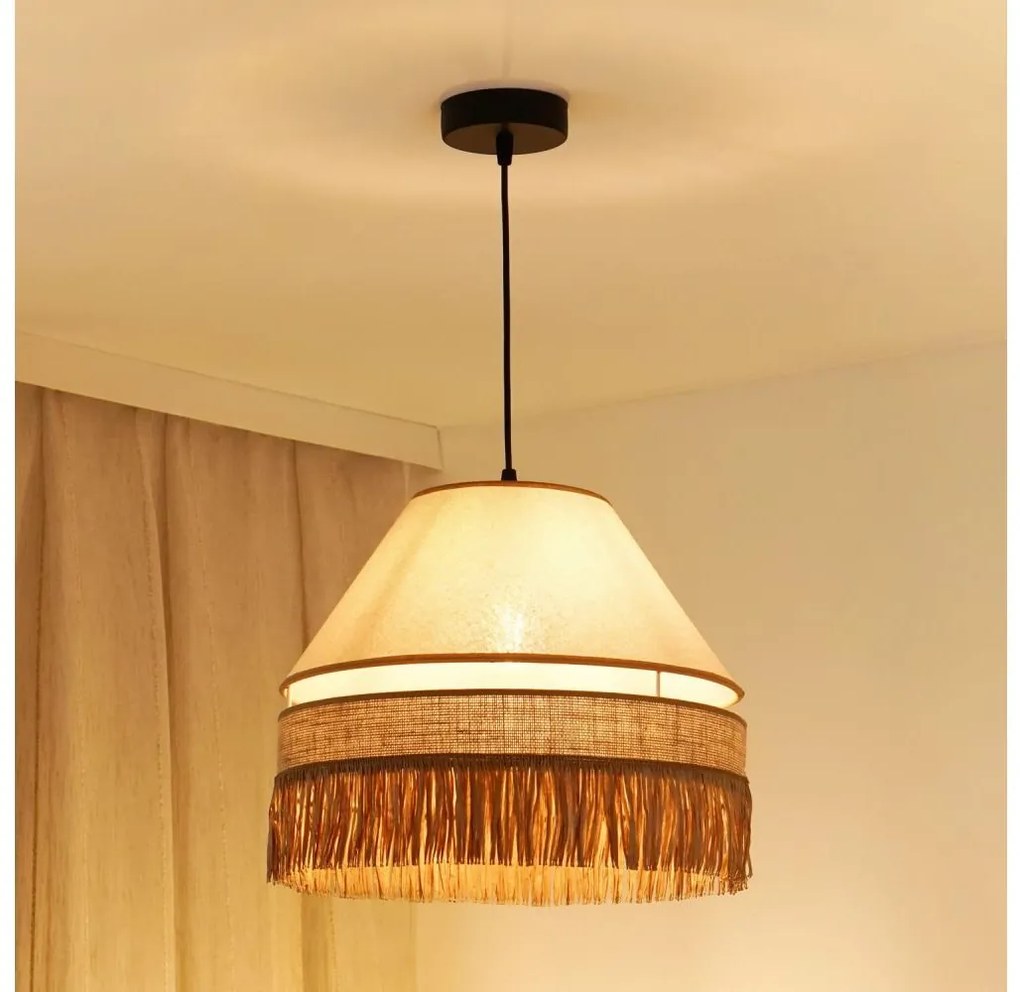 Brilagi - Candelabru pe cablu WINNETOU AVIGNION 1xE27/15W/230V Ø35 cm maro/crem