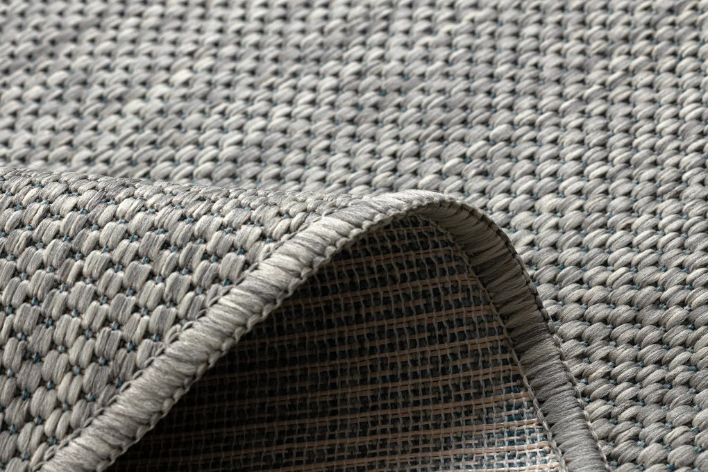 Covor SISAL SION cerc A5165A Melanj țesute plate gri