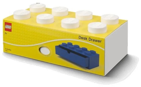Cutie de birou cu sertar LEGO® Brick, 31,6 x 11,3 cm, alb