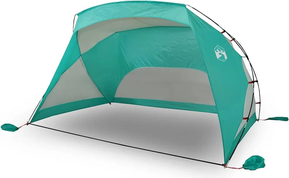vidaXL Cort de plajă, verde marin, 274x178x170/148 cm, poliester 185T