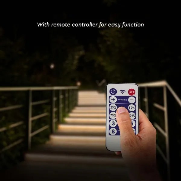 Banda LED solară reglabilă 1,2W 3,7V 4000K IP67, 5m