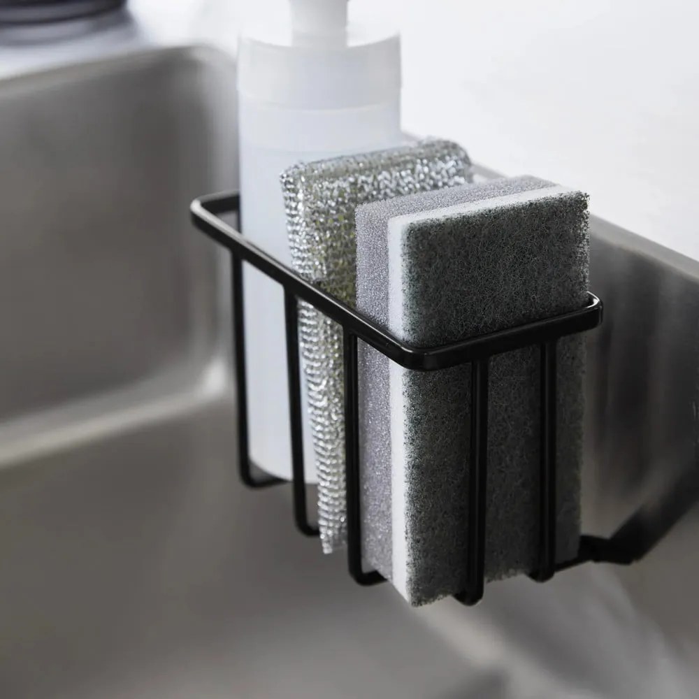 Suport pentru accesorii de spălat negru autoadeziv din metal Film Hook – YAMAZAKI
