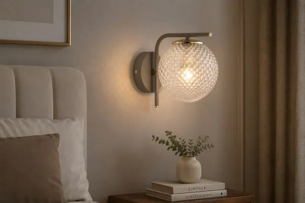 Brilagi - Lampă de perete STELLA 1xE27/60W/230V bej/auriu