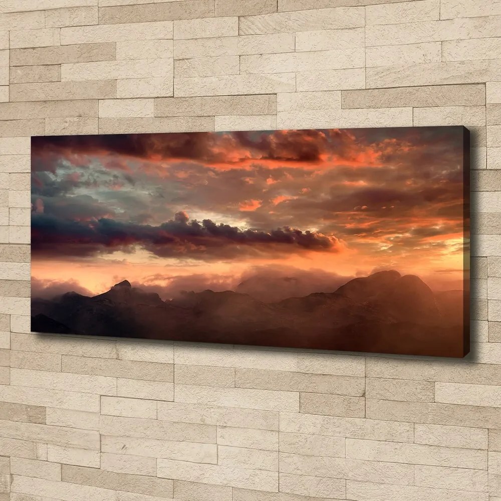 Imprimare tablou canvas Munte apus de soare