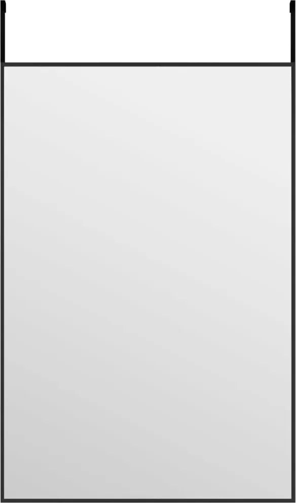vidaXL Oglindă pentru ușă, negru, 40x60 cm, sticlă și aluminiu