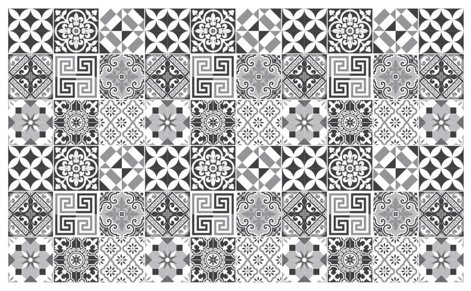 Set 60 autocolante Ambiance Elegant Tiles Shade of Gray, 10 x 10 cm