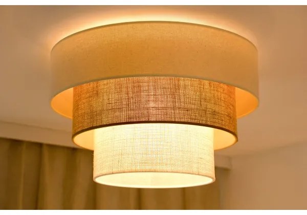 Brilagi Plafonier DENVER LUNETA 1xE27/15W/230V pr.45 bej/ maro/ crem