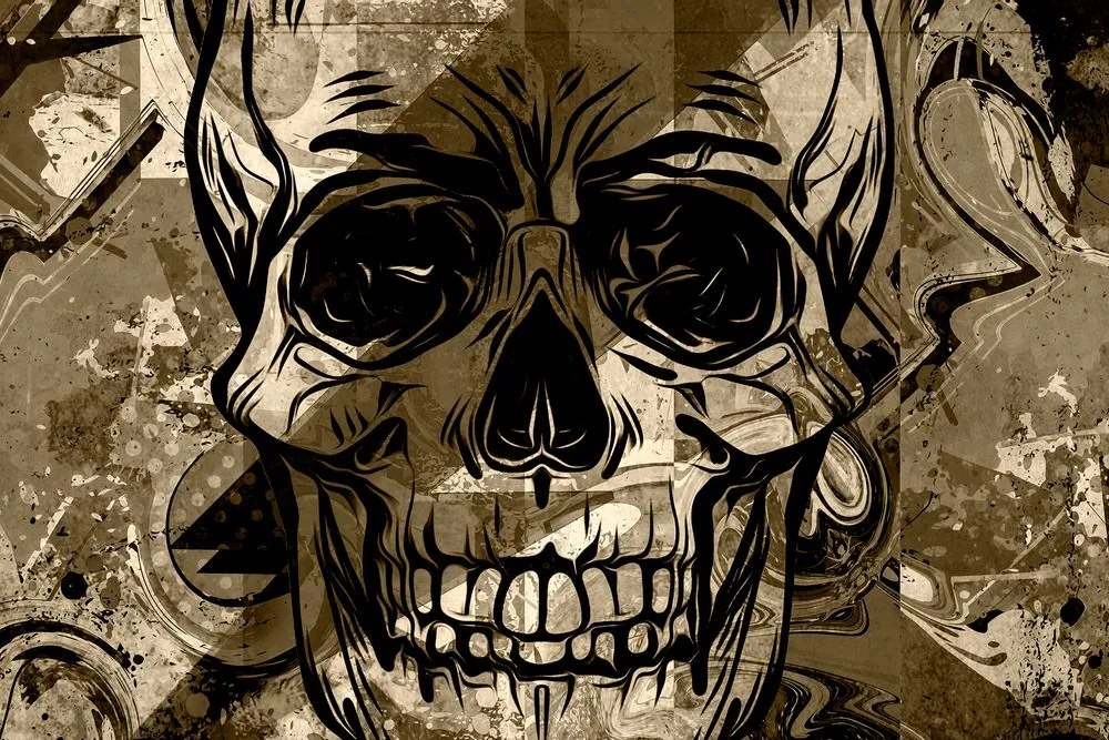 Tablou craniu în design sepia