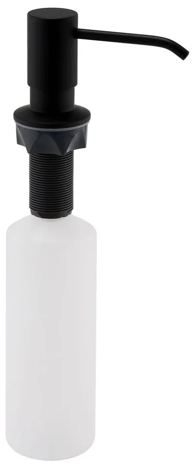 Dozator de săpun lichid negru mat din plastic 350 ml – Sapho