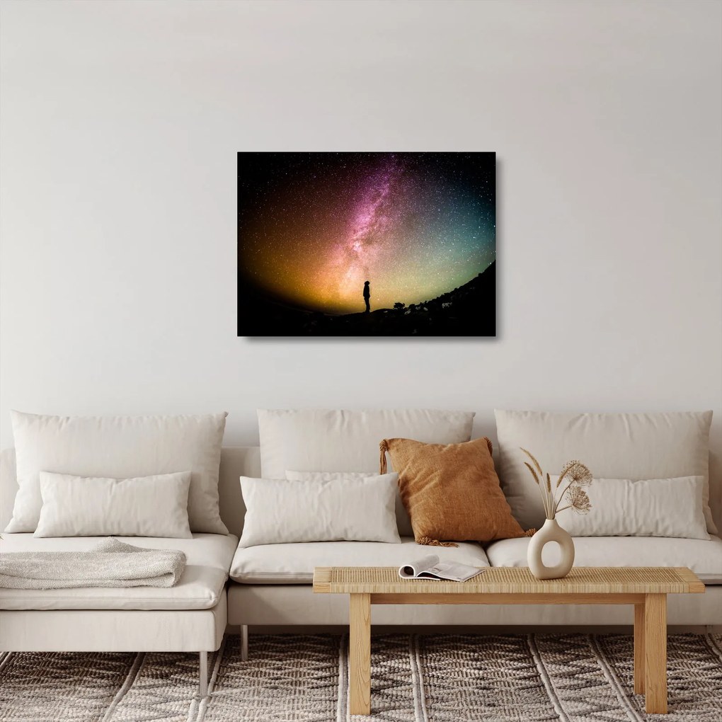 Tablou pe sticlă - cerul plin de stele (70x50 cm)