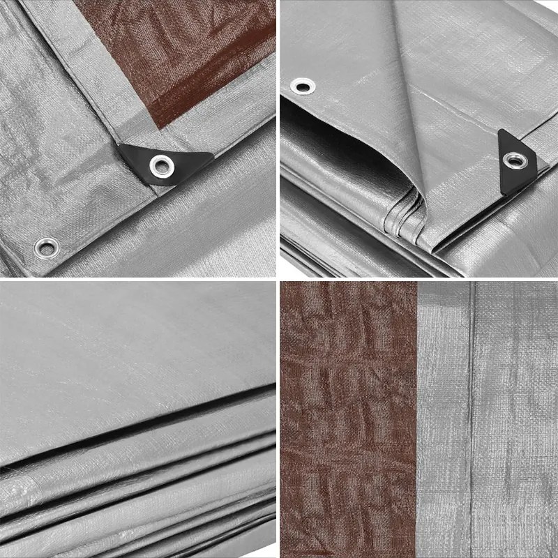 Prelată rezistentă la îngheţ, maro-argintie 15m x 20m