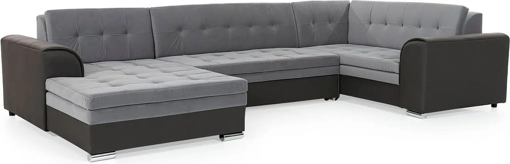 Colțar lemn masiv Formă U Extensibil Damasc 338x189cm Personalizabil