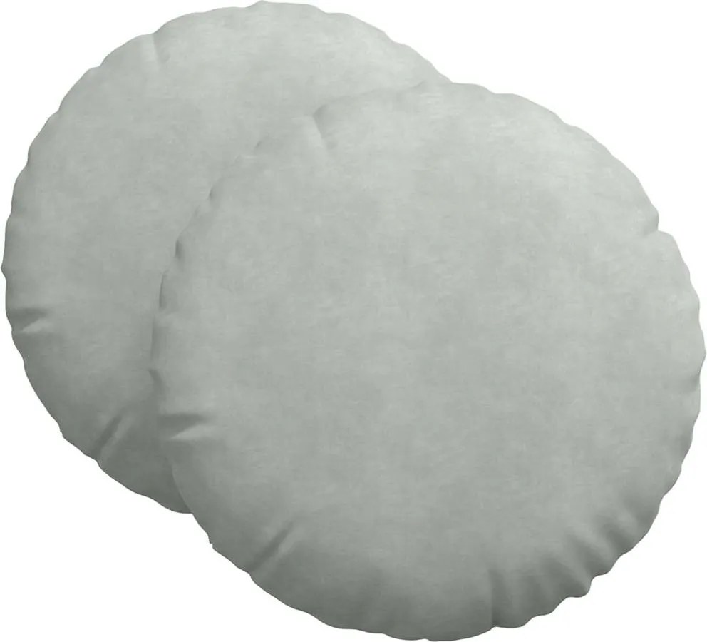 vidaXL Perne de Șezut 2 pcs Gri deschis Ø 40 x 13 cm Catifea