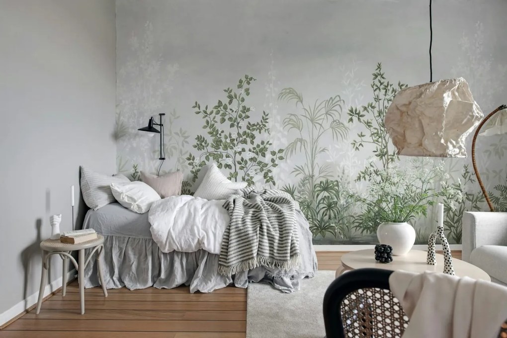 Tapet Chinoiserie Haze, Sage Green, Rebel Walls