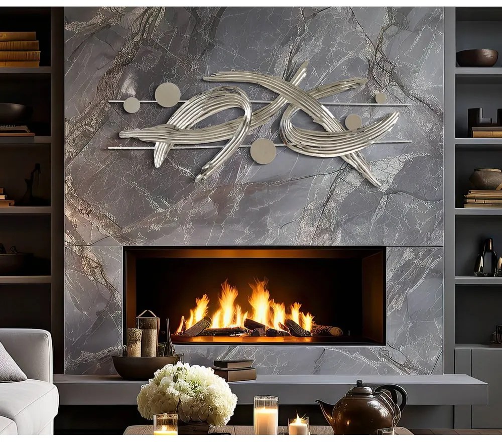 Decorațiune de perete din metal 121x52 cm Mondrian – Mauro Ferretti