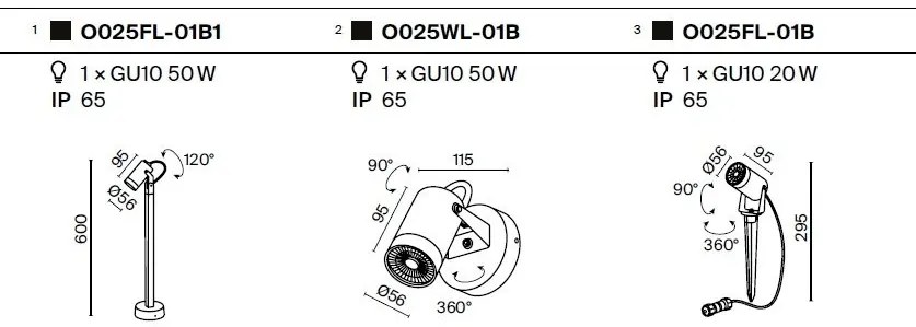 Stalp iluminat directionabil exterior IP65 Scope
