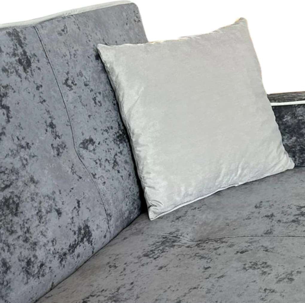 Fotoliu SAMY NEXT extensibil, cu lada de depozitare, stofa gri inchis cu gri deschis , cadru metalic, 103x100x92 Catifea plusata, Gri