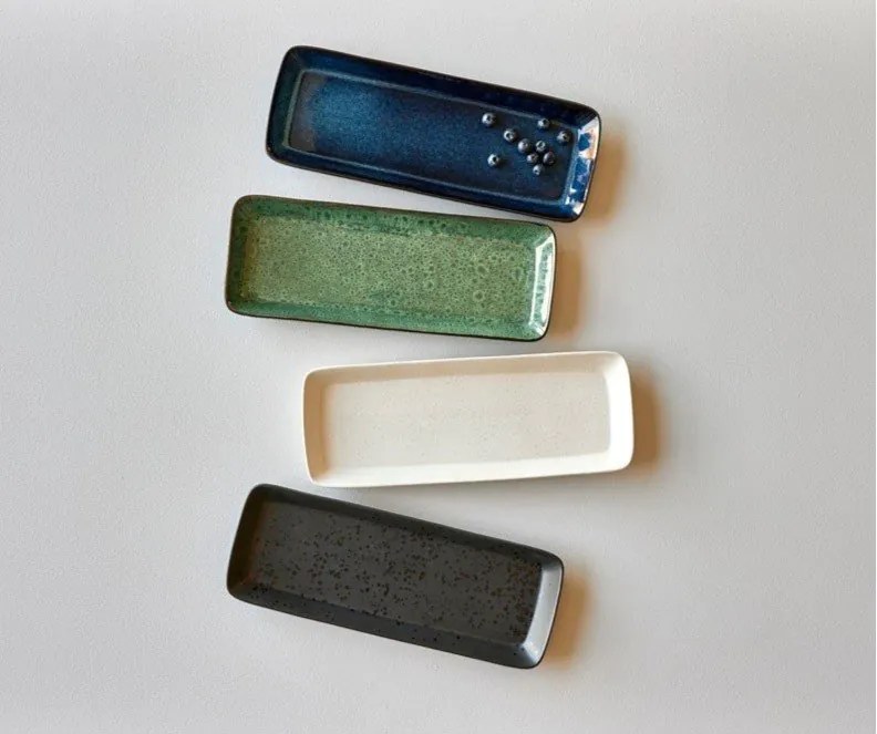 Tavă de servire din ceramică 14x38 cm Gastro Dark Blue/Black – Bitz