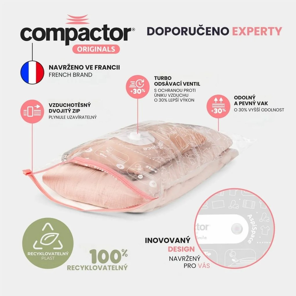 Compactor Sac depozitare în vid Bag Aspispace L, 80 x 100 cm, L