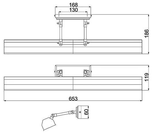 Aplică pentru tablouri Elstead CHAWTON-PLL-PB CHAWTON 4xE14/40W/230V auriu