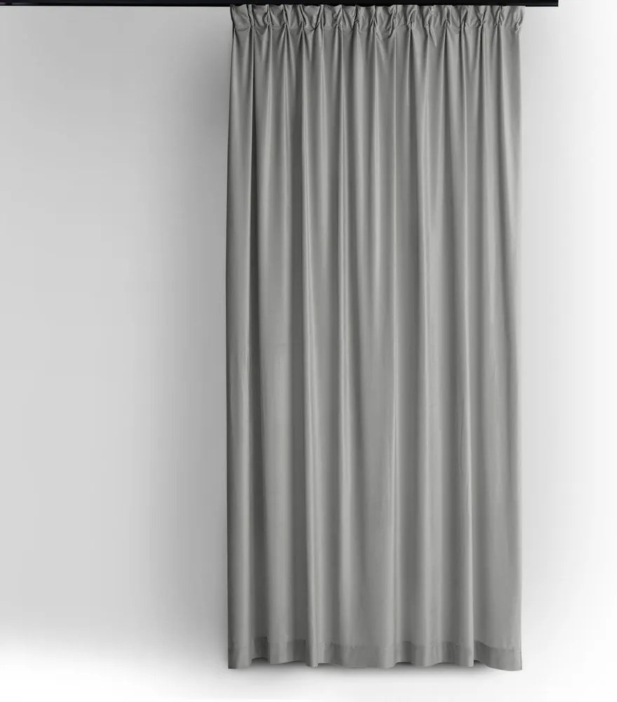 Draperie gri dimout (semi-opacă) din catifea 265x300 cm Velto – Filumi