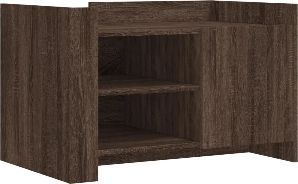 vidaXL Măsuță de cafea, stejar maro, 80x50x50 cm, lemn prelucrat