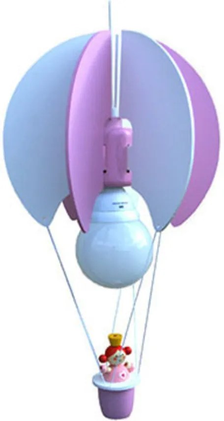 Elobra MARCHENWELT 125120 Pendule pentru copii roz Lemn 1 x E27 max. 40 Watt IP20