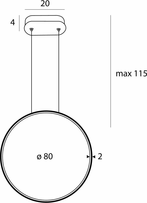 Lustra circulara LED IP44 diametru 80cm Visual alb