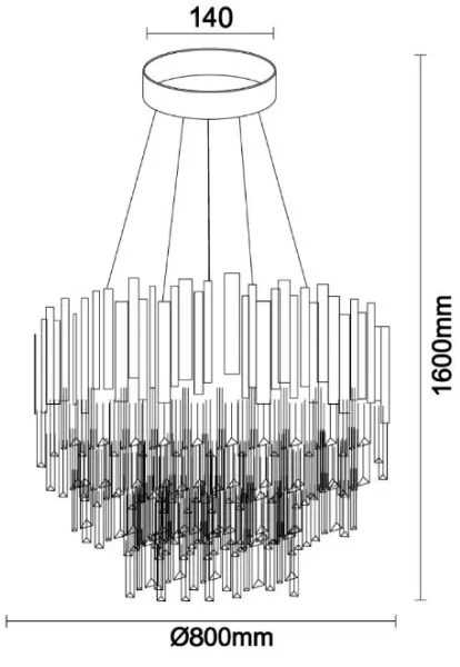 Brilagi - Lustră suspendată pe cablu PLAZA 11xE14/40W/230V