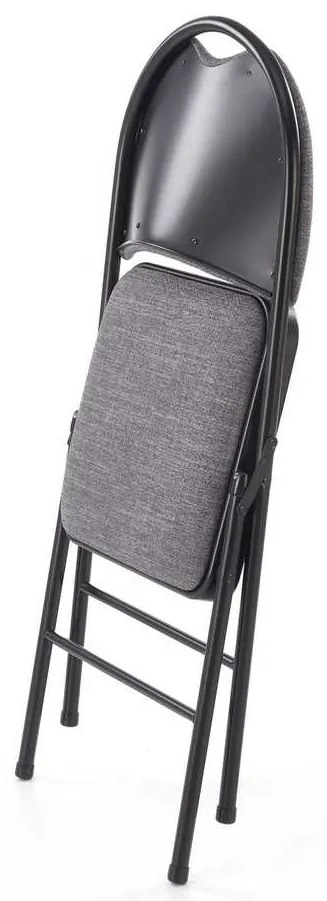 Scaun pliabil Dover, gri / negru