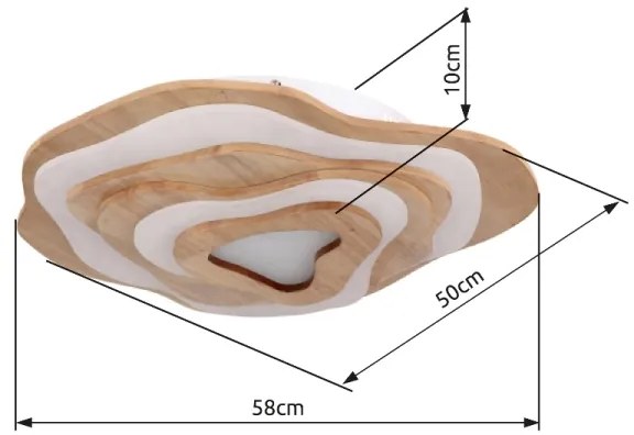 Plafonieră LED dimabilă Globo 41768-40 JACKS LED/40W/230V + telecomandă