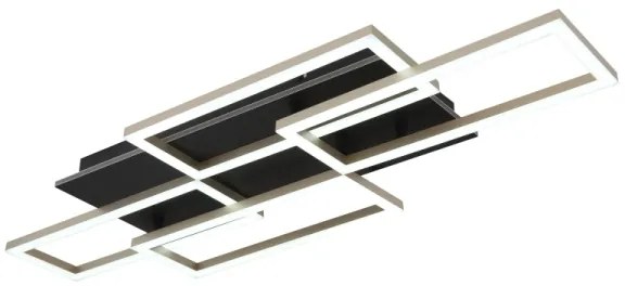 Globo 67359-40A - Plafonieră LED dimabilă JEFFRY 40W/230V 32,5x87,5 cm neagră + telecomandă