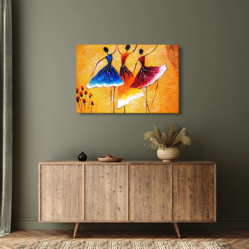 Tablou - Pictură în ulei, balerina (90x60 cm)