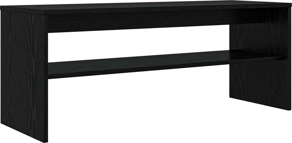 vidaXL Cabinet TV Stejar Negru 100 x 35 x 40 cm Lemn compozit