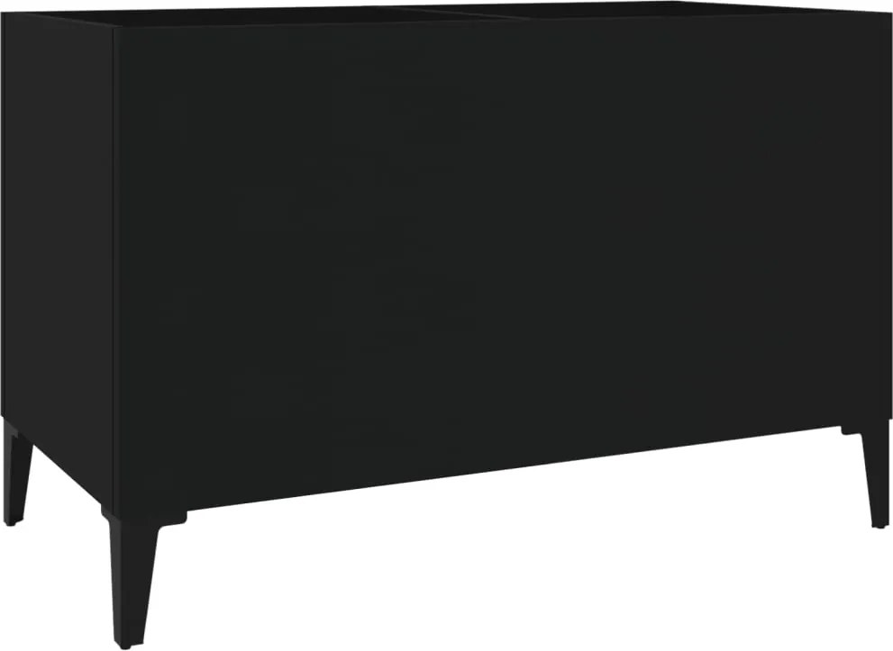 vidaXL Dulap pentru discuri, negru, 74,5x38x48 cm, lemn prelucrat