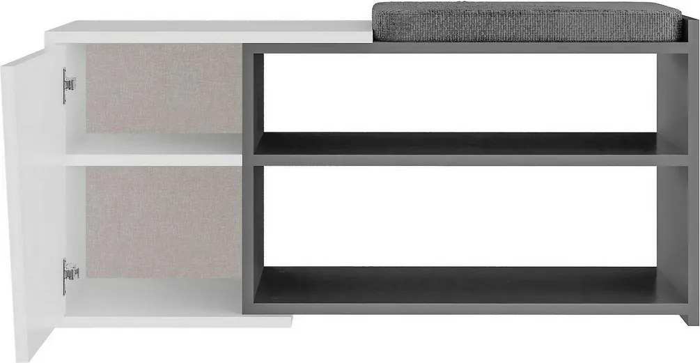 Botník Fiona Alb și Antracit