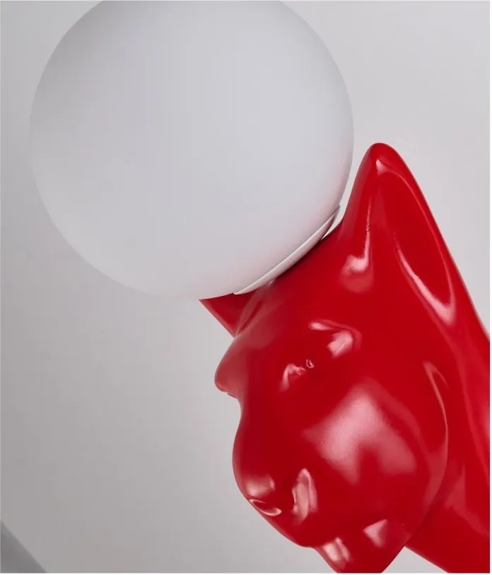 Figurina design decorativ cu iluminat PUMA RED