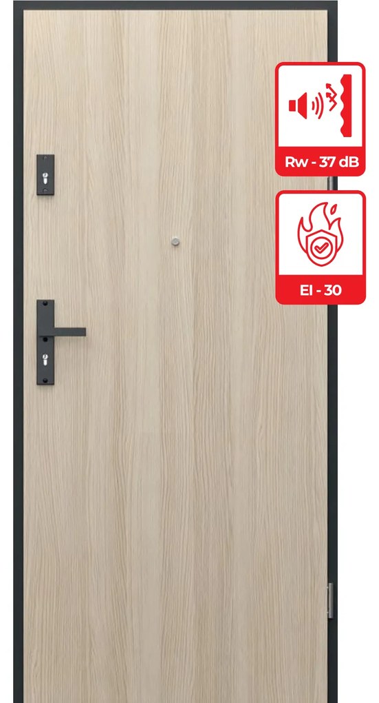Usa antifonica din lemn - Izolare fonica 37dB ST, 912x2072, Gri Antracit