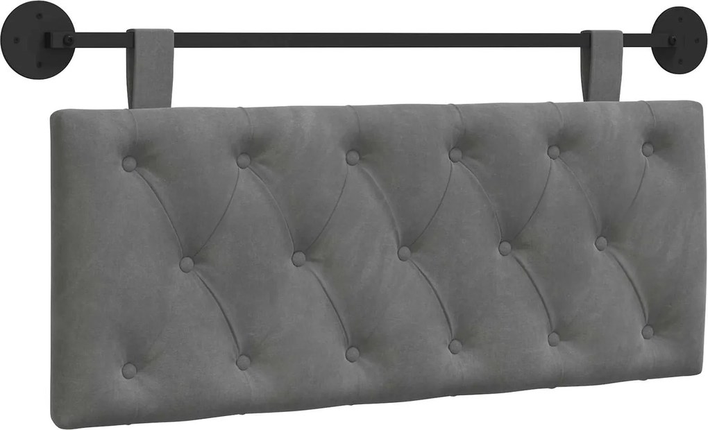 vidaXL Cap de pat suspendat Gri închis 110 x 55 x 7 cm Catifea