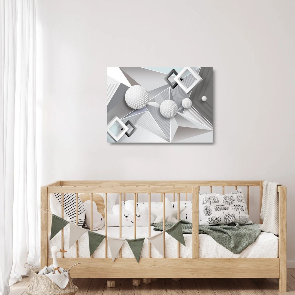 Tablou pe sticlă geometric abstract (70x50 cm)