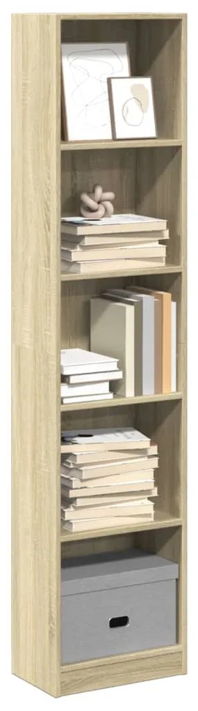 vidaXL Bibliotecă, stejar sonoma, 40x24x176 cm, lemn prelucrat