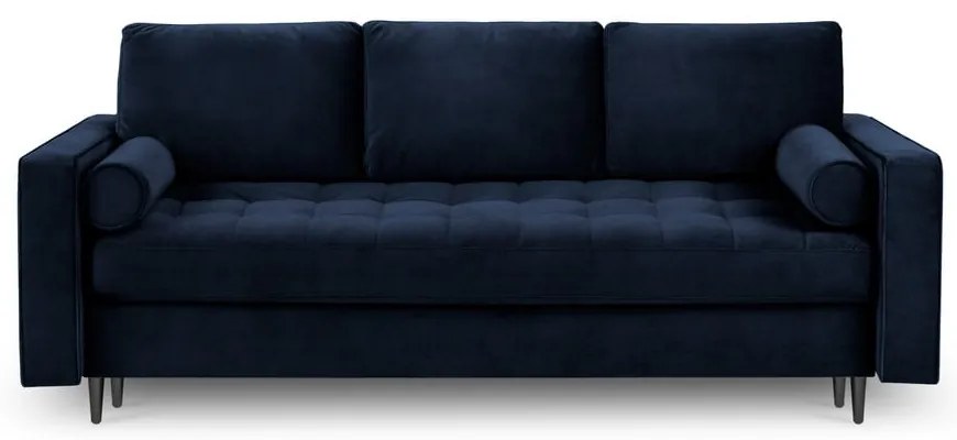 Canapea extensibilă din catifea Milo Casa Santo, albastru