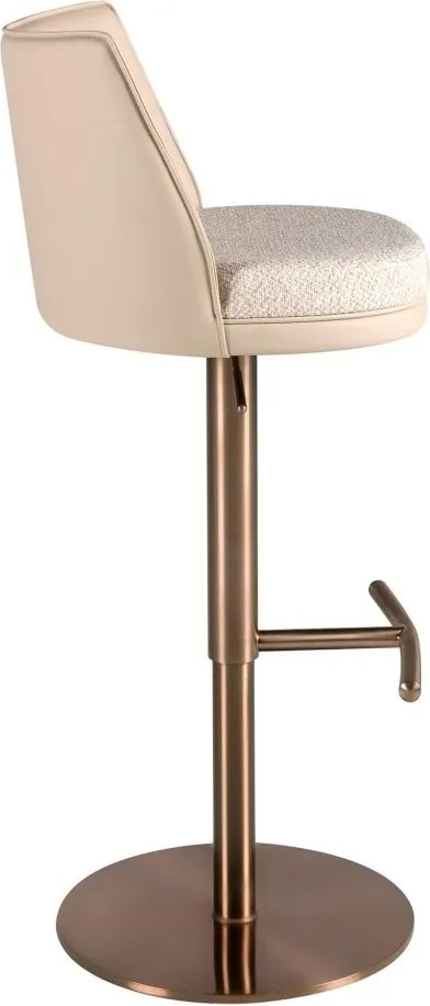 Scaun de bar pivotant cu inaltime reglabila Stool crem