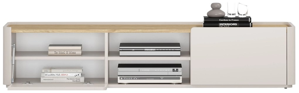 Comodă TV cu sertar Elivo 170 cm - cașmir / stejar uleiat