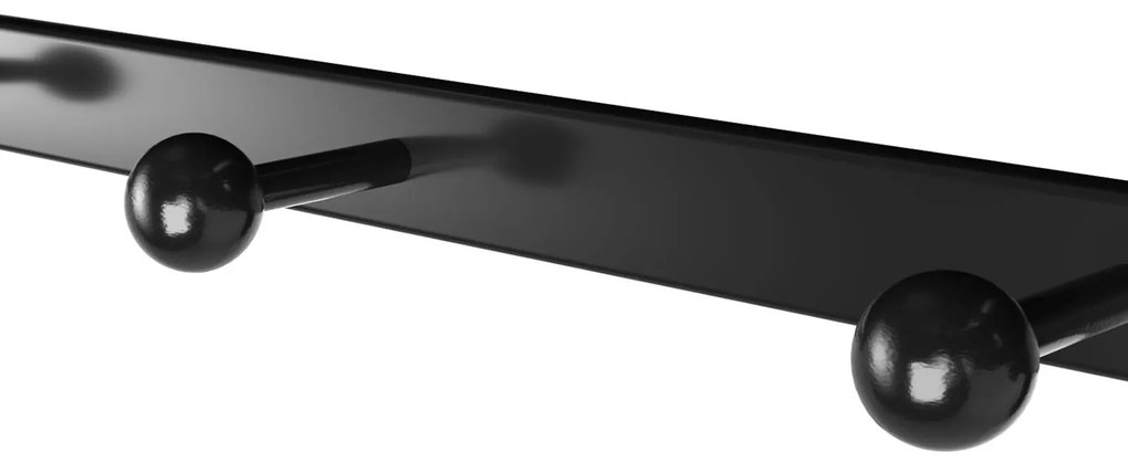 Cuier de perete HENRY, 60x30x32cm, negru/maro Vasagle