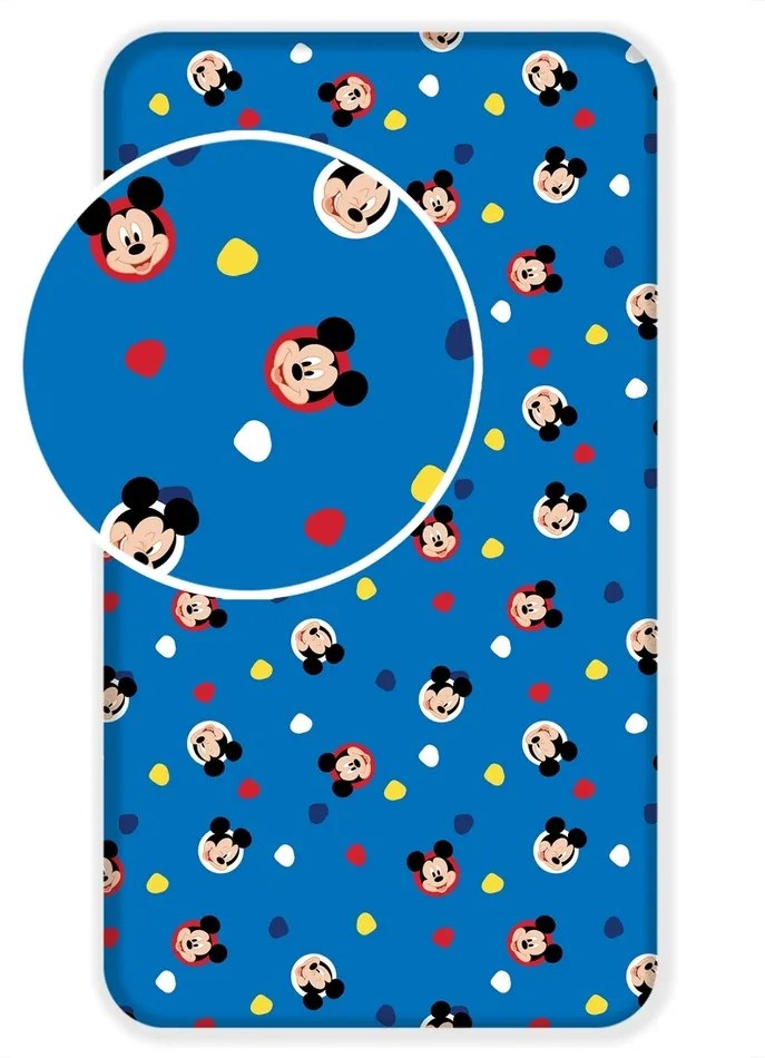 Cearşaf pentru copii din bumbac Mickey 04, 90 x 200 cm