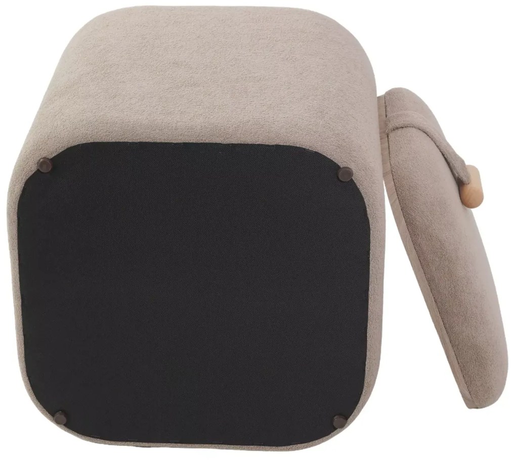 Taburet bej NAP cu spatiu de depozitare 37x37 cm